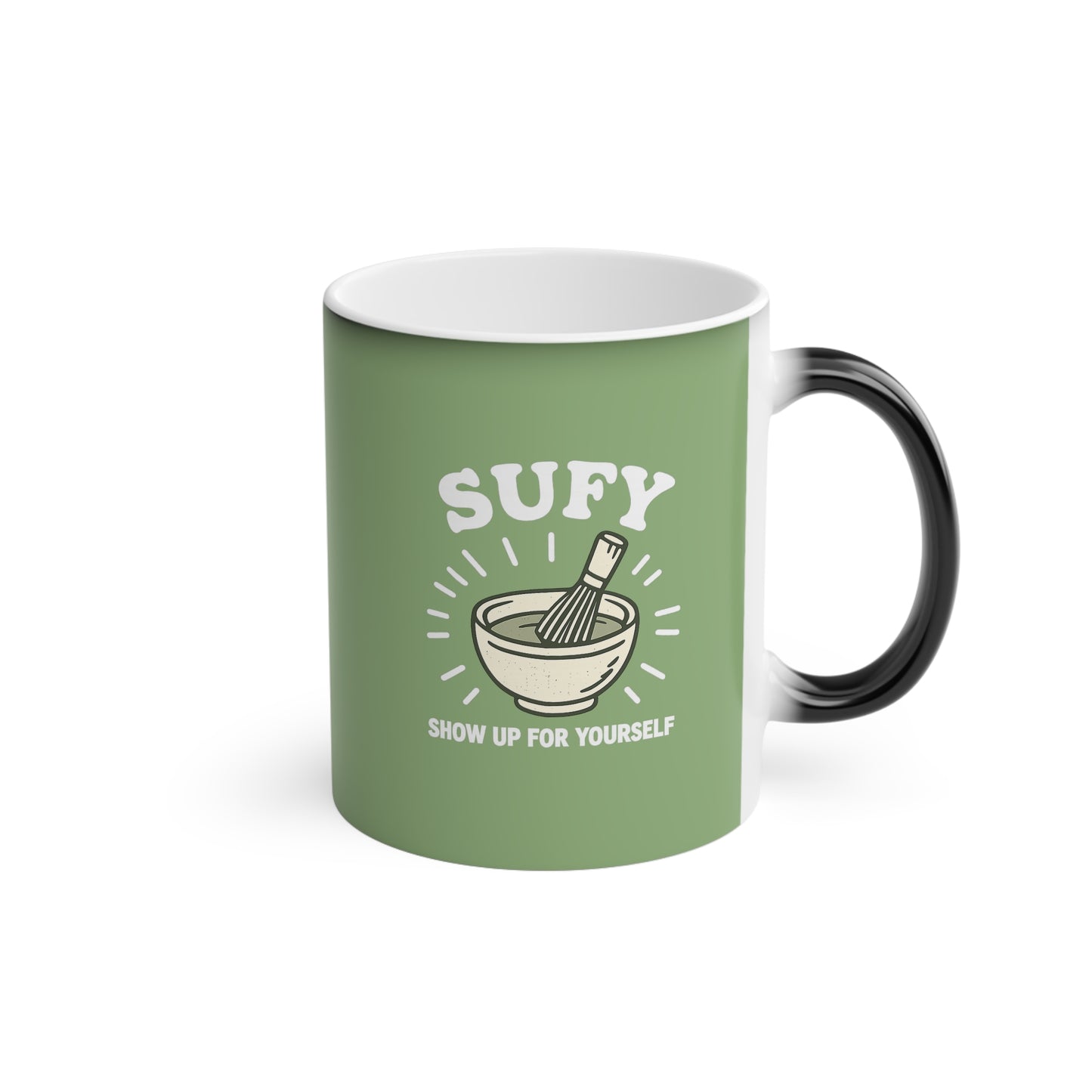 Magic Mug — Sage Green Inspirational Coffee Mug with Positive Quote